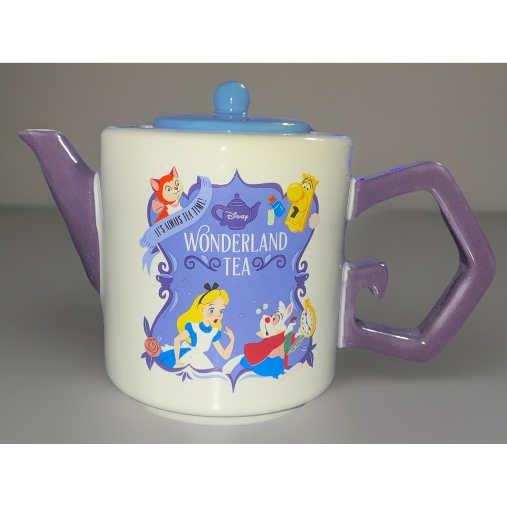 NEW Disney Parks Alice In Wonderful Tea Teapot‎ with Lid